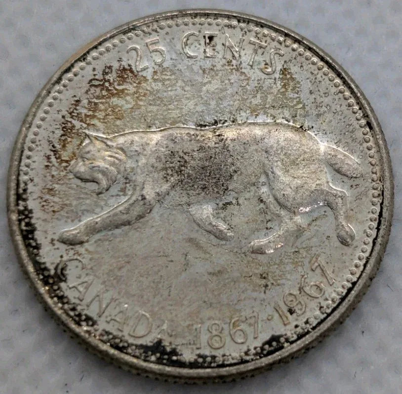 1967 Canada 25 Cents Elizabeth II Silver Quarter Coin 25 Cent - NumisFind