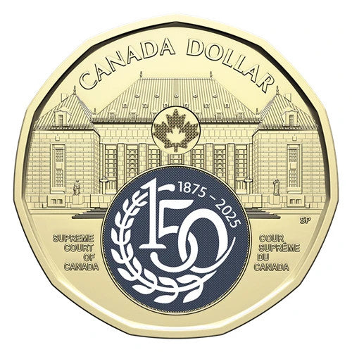 SUPREME COURT 2025 CANADA 25x$1 Colorized Special Wrap Dollar Coin Roll2