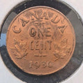 VF 1930 Canada Small Cent Coin. SEMI KEY DATE 1 Penny George V 1p0