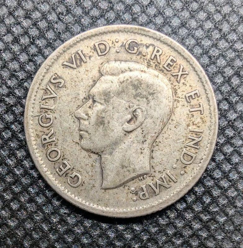 Canada 1937 25 Cents 25c Canadian Caribou Quarter Coin - 80% Silver - ASW .150oz - NumisFind