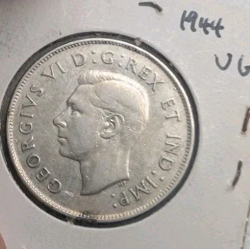 1944 Canada King George VI Silver 50 Cents Half Dollar Coin - VG Nice Patina! - NumisFind