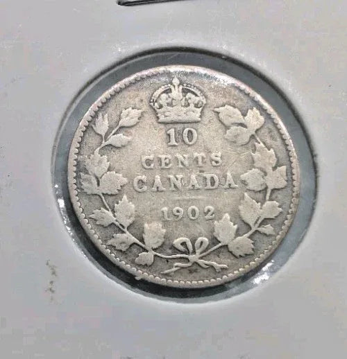 1902 G-4 Silver Canadian Dime Ten Cents 10C Coin KING EDWARD VII - NumisFind