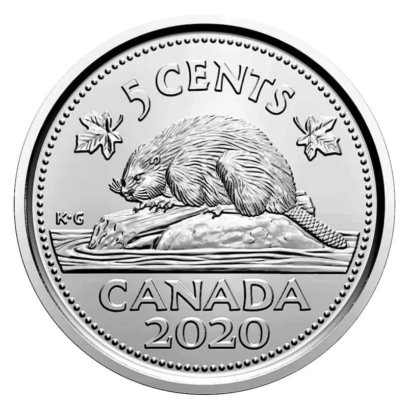 BU UNC Canada 2020 nickel beaver five 5 cent 5c coin from roll Uncirculated0