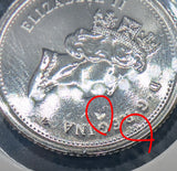 Mint error - Dbl Strike Trough Obv Canada 2000 W Rare Winnipeg Gem Mint 10 Cent1