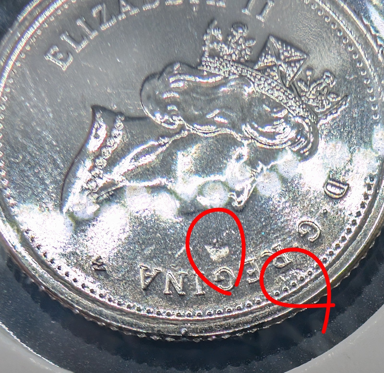Mint error - Dbl Strike Trough Obv Canada 2000 W Rare Winnipeg Gem Mint 10 Cent1