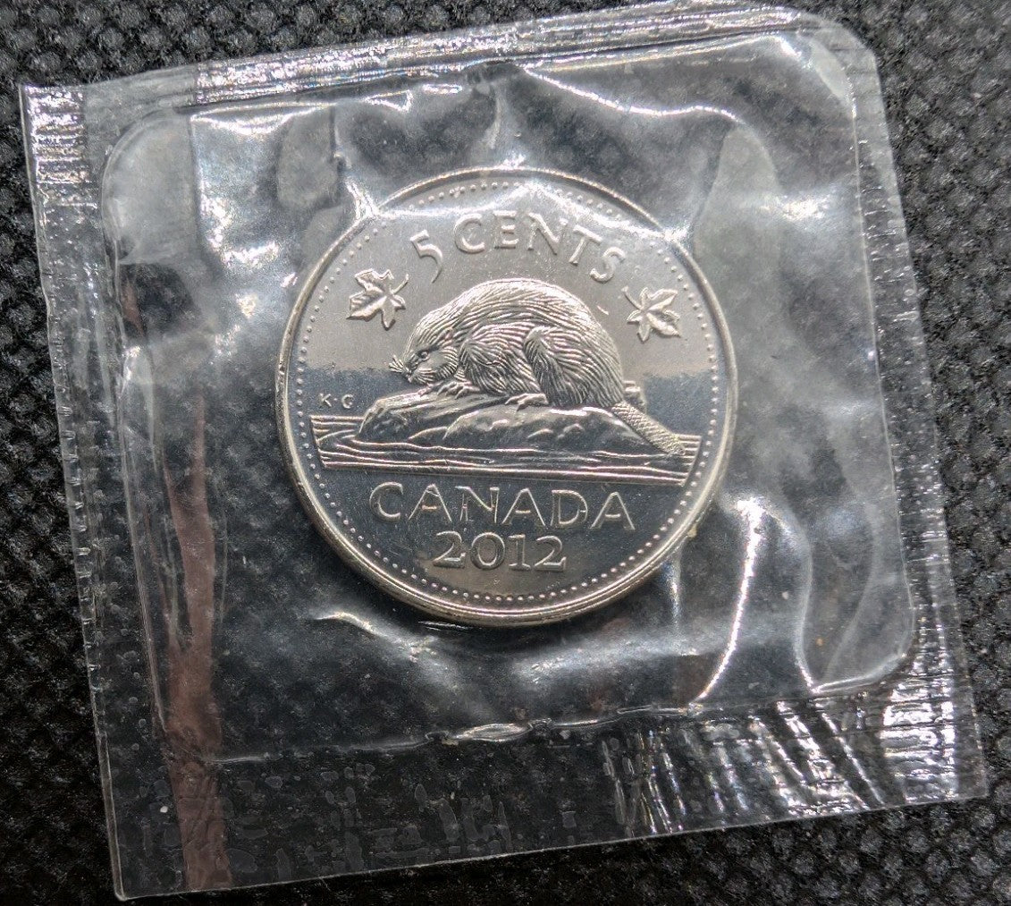 PL Canada 2012 5 cent 5c Nickel coin - Sealed0