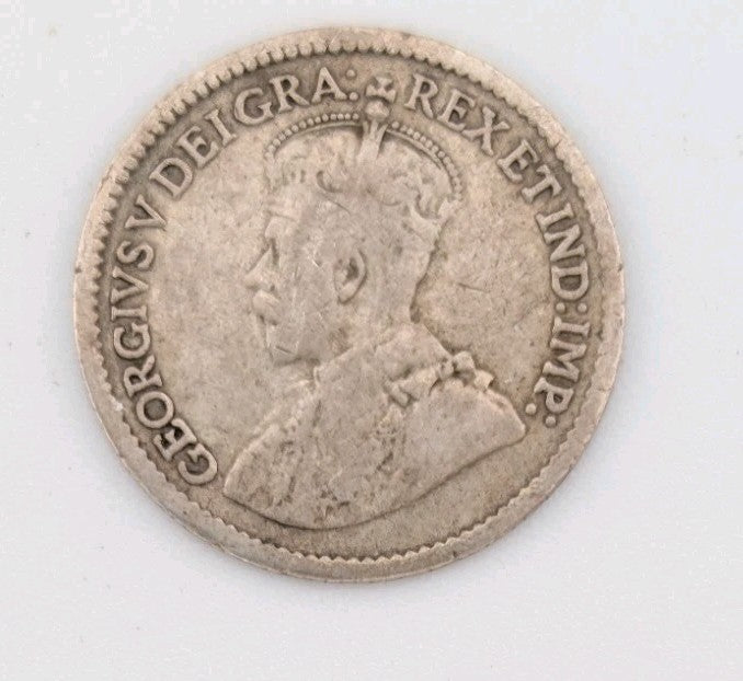 1918 Canada 5 cents Silver Coin Nickel Circulated1