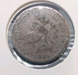 USA 1885 Indian Head penny one Cent coin  Good1