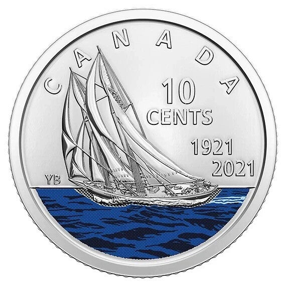 2021 Classic Canadian Unc Coin Set + Set of 3 dimes bluenose double dates3
