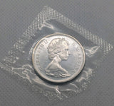 1965 Canadian 50 Cents .800 Silver Half Dollar Queen Elizabeth II - BU Sealed1