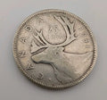 Canada 1941 25 Cents 25c Canadian Caribou Quarter Coin - 80% Silver - ASW .150oz0