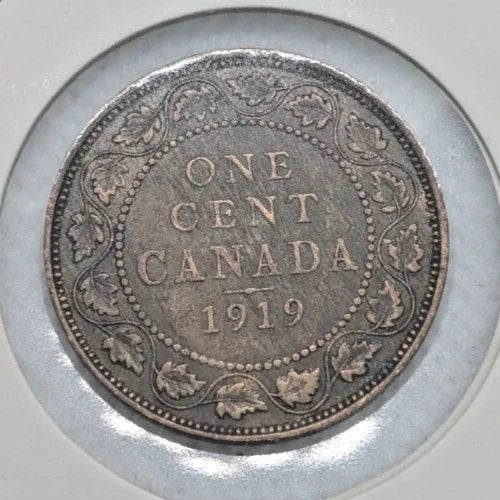 CANADA - 1919 Large Canadian 1 Cent Penny - F-12 - SHIPPING LOW COST - NumisFind