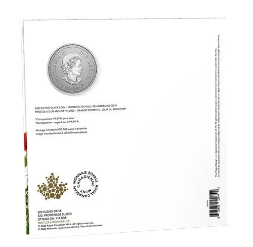  2022 Moments to Hold: Remembrance Day - Pure Silver Coin4