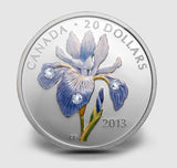 2013 Canada $20 FINE SILVER COIN - Iris Versicolor - Blue Flag Iris0