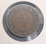 CANADA - 1914 Large Canadian 1 Cent Penny - G-40