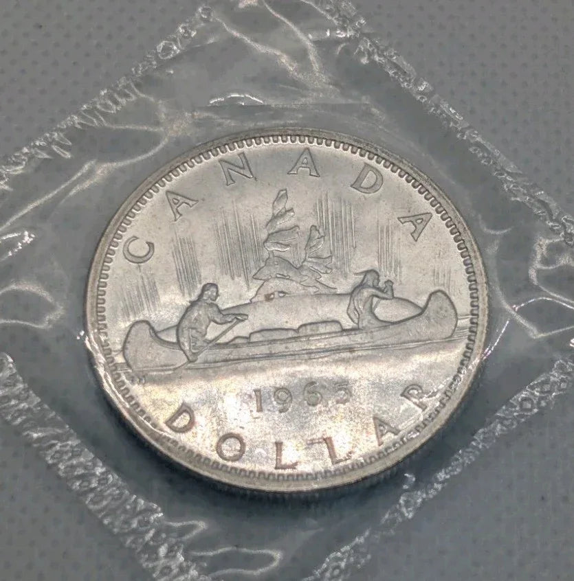 1965 Canadian 1 Dollar .800 Silver Dollar Queen Elizabeth II - BU Sealed - NumisFind