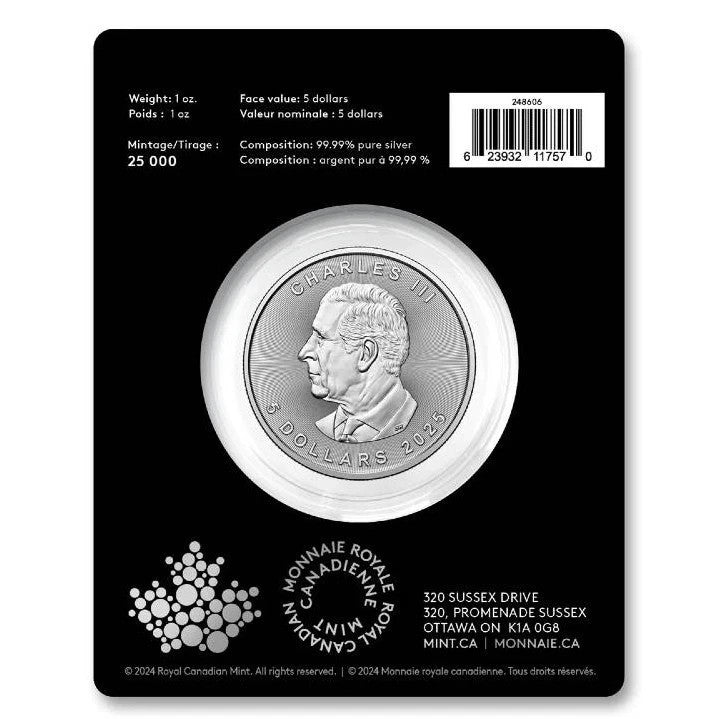 2025 Canada 1 oz .9999 Silver Maple Leaf Polar Bears Privy Mark BU Bullion Coin1