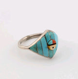 Vintage Sterling Silver SOUTHWEST Navajo Turquoise Ring Size 80