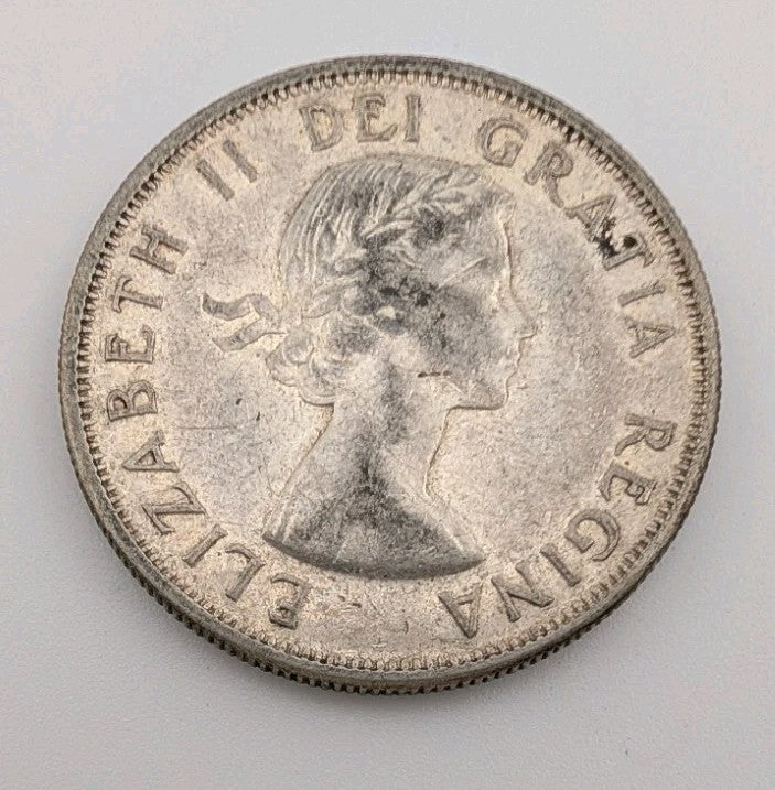 1957 50 Cents Canada Silver 50C Coin 0.8 Silver Coin1