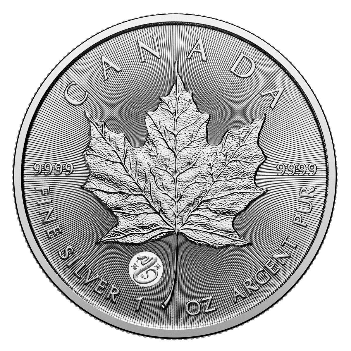 2025 Treasured Silver Maple Leaf 1oz .9999 - Year Of The Snake Privy - NumisFind