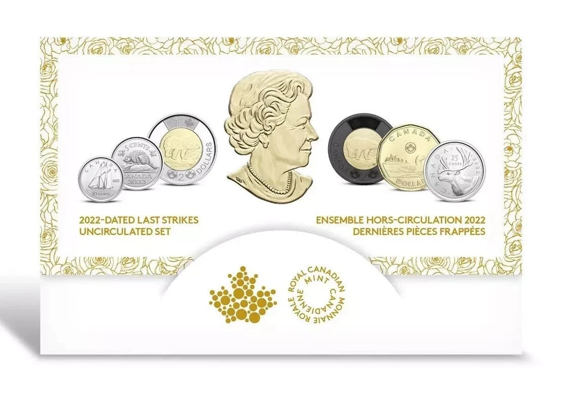 2022 QEII Queen Elizabeth Last Strikes Coin Set in Original RCM Packaging!!1