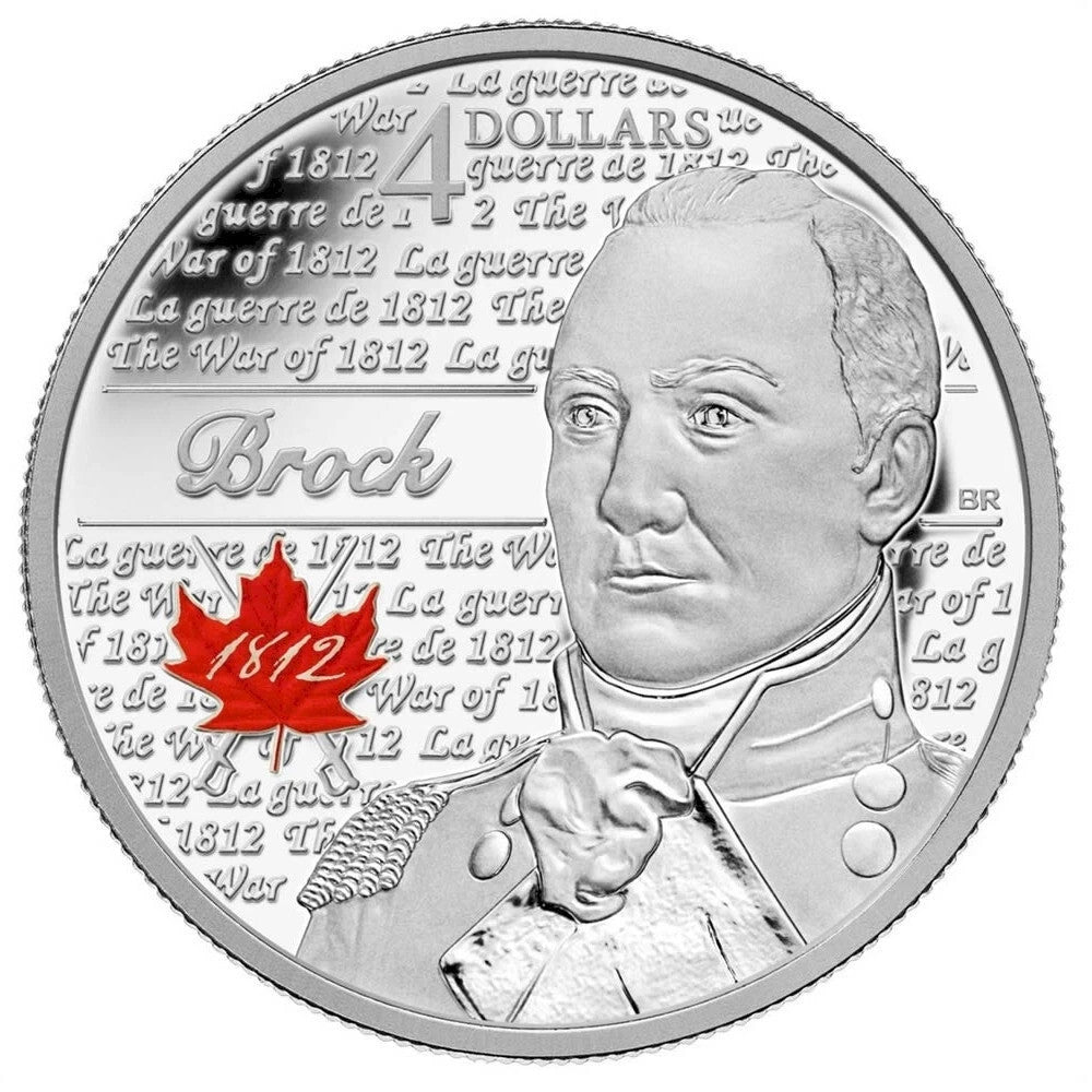 2012 Canada $4 Fine Silver Coin - Heroes of 1812: Sir Isaac Brock1