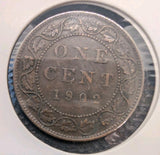 Canada 1902 Large Cent 1c King Edward VII Copper Coin VF Canadian Penny0