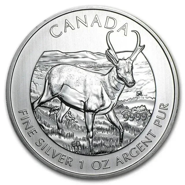 (1) 2013 Canada $5 Dollars 1oz .9999 Silver BU * ANTELOPE * Wildlife Series Coin - NumisFind