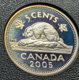 2005 Canada 8 Coin Silver PROOF Set w/ Gold Plated Silver Dollar - NO BOX - NumisFind