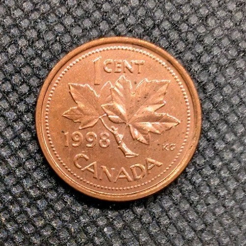 AU/Unc 1998 Canada Penny Small 1 Cent Beautiful0