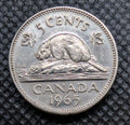 1965 Canada 5 Cent George VI Canadian  Nickel Coin Five Cents0