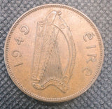 1949 Ireland 1d One Penny Coin – Irish Coin Collectible Copper1