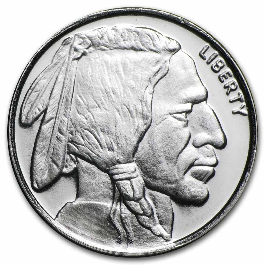 1 oz Buffalo Silver Round .999 fine Silver Bullion 1 Troy Ounce - NumisFind