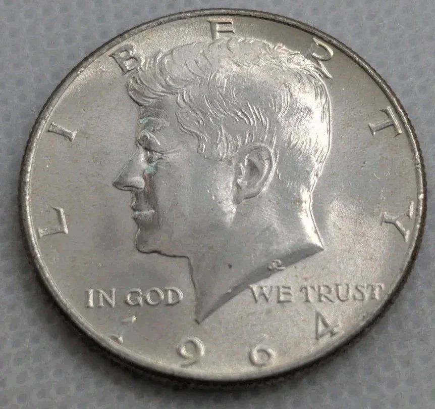 50 Cents USA 1964 Half Dollar 90% Silver Coin uncirculated UNC - NumisFind
