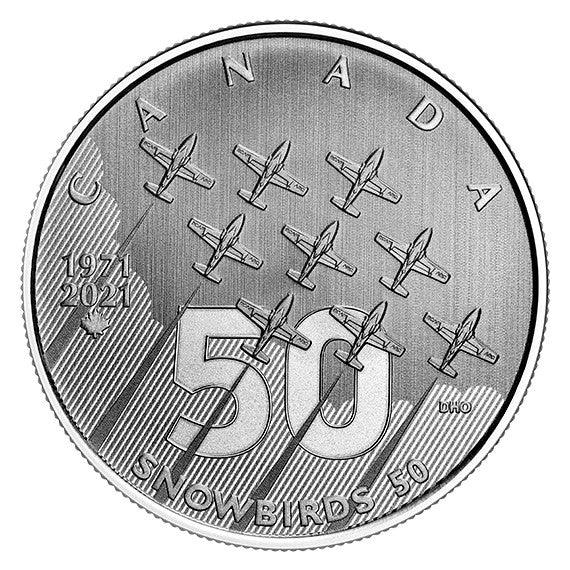 2021 CANADA CANADIAN SNOWBIRDS 50th ANNIVERSARY 5$ 99.99% PURE SILVER COIN - NumisFind