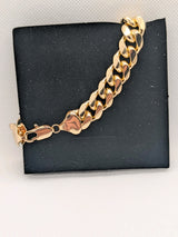 Men's 18k Gold Plated Curb Cuban Chain Link Bracelet2