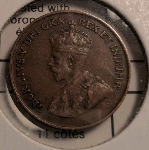 1927 Canada 1 ONE SMALL CENT  - King George V 1