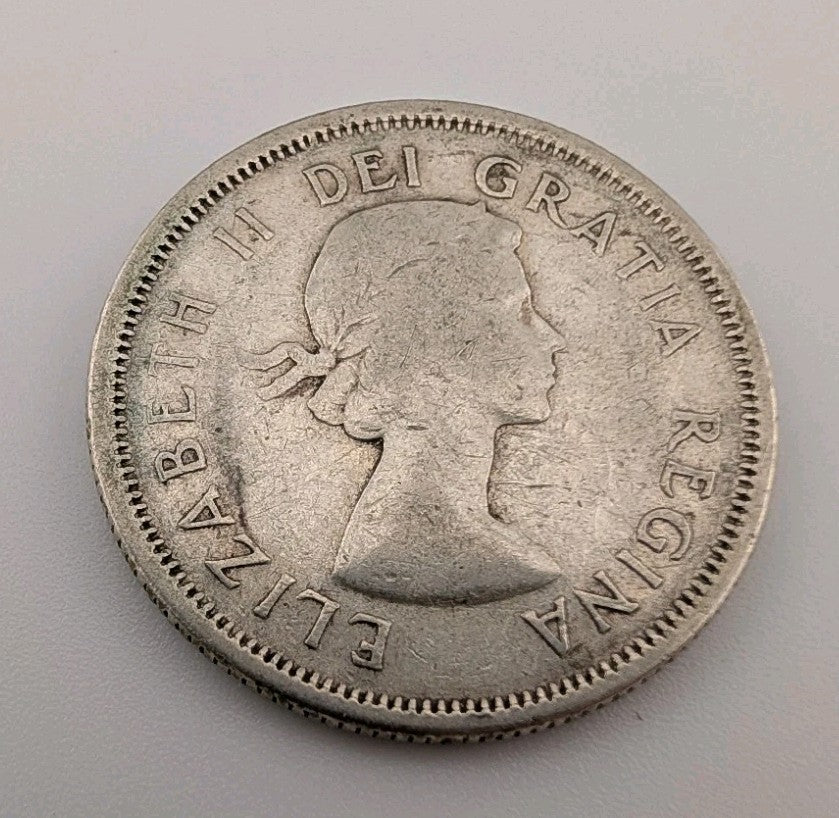 Canada 1961 25 Cents 25c Canadian Caribou Quarter Coin - 80% Silver - ASW .150oz1