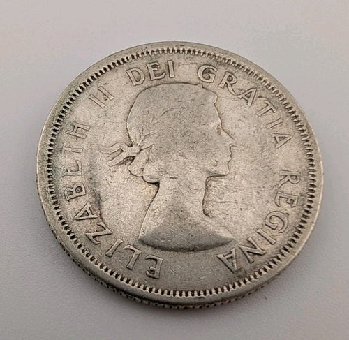 Canada 1961 25 Cents 25c Canadian Caribou Quarter Coin - 80% Silver - ASW .150oz1