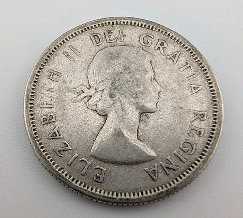 Canada 1962 25 Cents 25c Canadian Caribou Quarter Coin - 80% Silver - ASW .150oz1