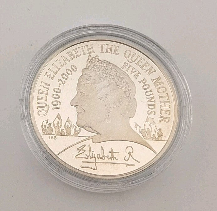 2000 Royal Mint 5 Pound Silver Coin - The Queen Mother Centenary Year2