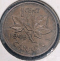 1949 Canada Small Cent Canadian 1 penny coin0