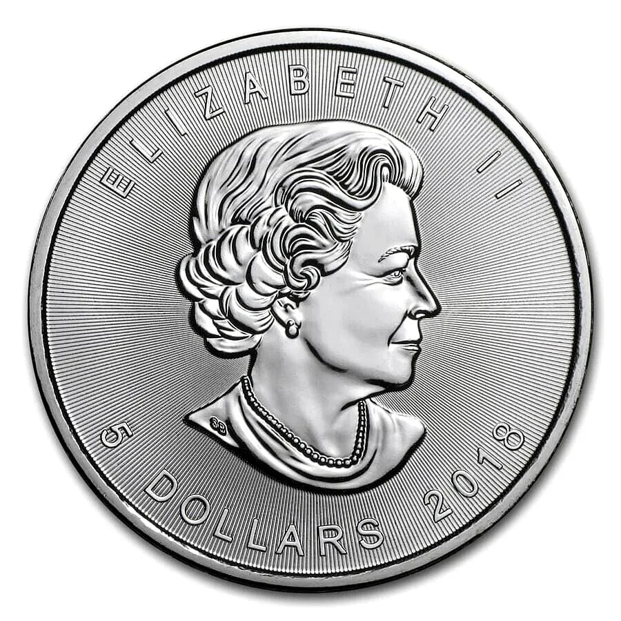 Canada 5 Dollars 2018 Mapple Leaf 1 OZ 9999 Silver Feuille D'érable - NumisFind