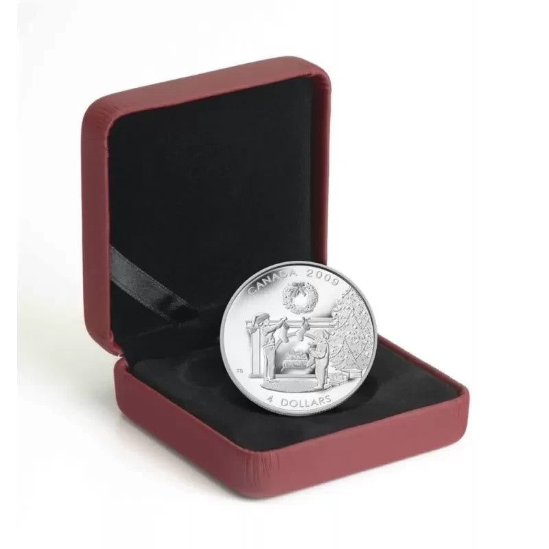 2009 Canada $4 Fine Silver Coin - Hanging the Stockings2