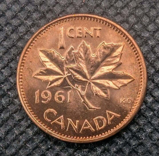 Rare Canada 1961 BU Small Cent Penny.0