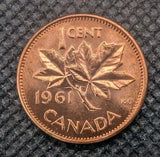 Rare Canada 1961 BU Small Cent Penny.0