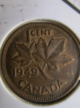 Lot Of 10 Circulated Canada 1 Cent Pre 1960 (G-VG Grade) *Read Description*1