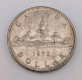 1952 Canada Silver Dollar – George VI “Voyageur” Design | Nice Collector Grade0