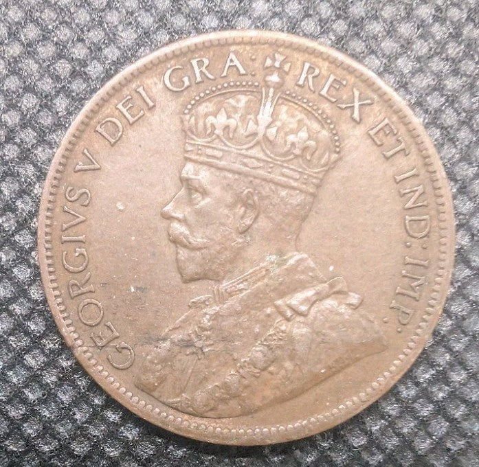 1919 Canada Large One Cent Coin - EF+ - King George V1