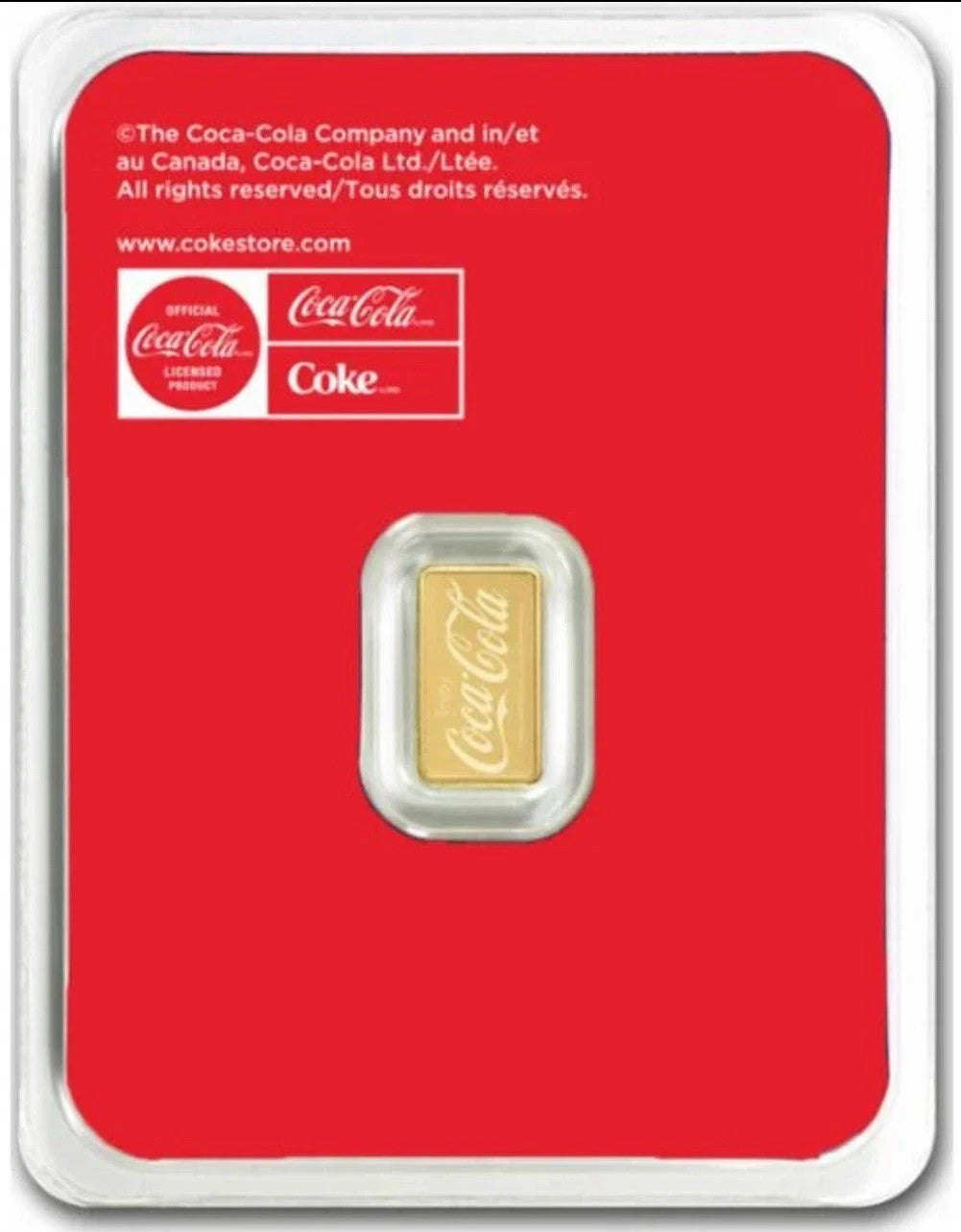 2024 Coca-Cola Classic 0.5 g - 99.99% Pure Gold Bar in TEP1